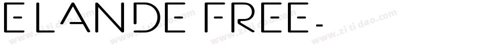 ELANDE free字体转换